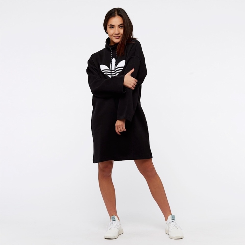 Adidas black huhiking oversized sweater dress - Picture 2 of 7
